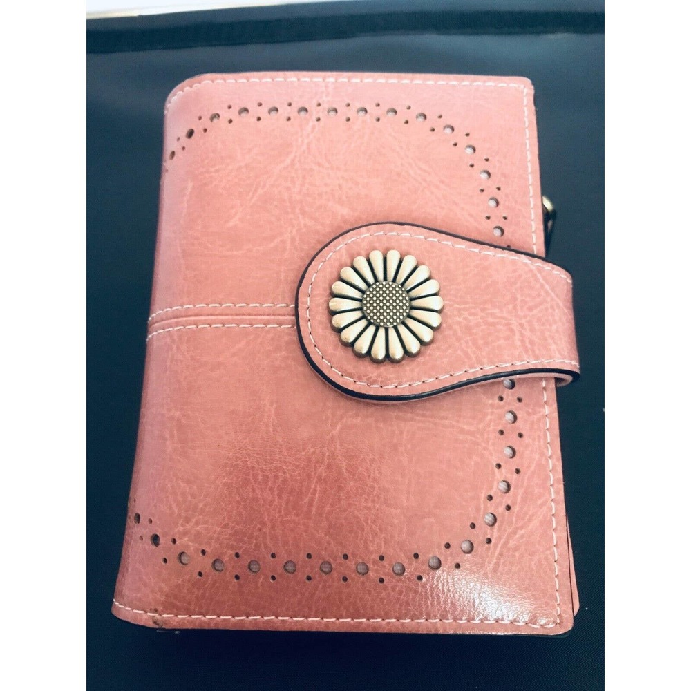 SENDEFN Rosewood Bifold Wallet Flower coin pocket,2 cash15 Crd clots ID windows